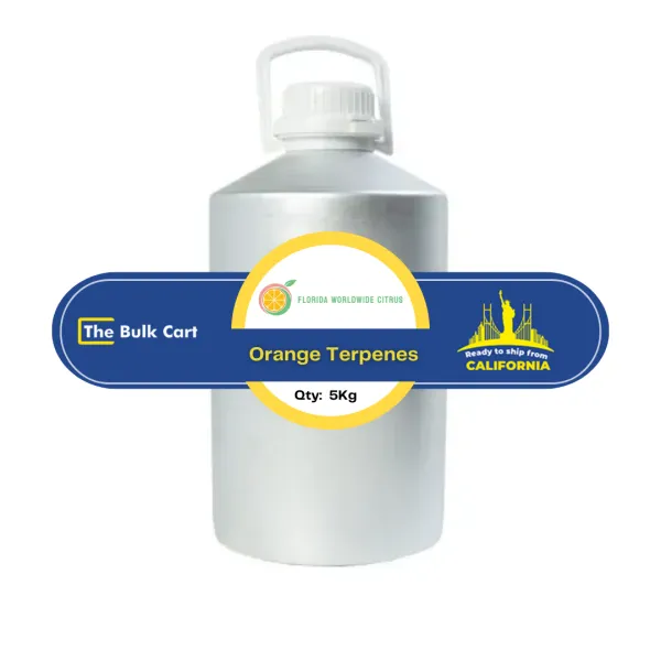 A 5 Kg Bulk Packaging of  Orange Terpenes Oil by Florida Worldwide Citrus Products Group, Inc.