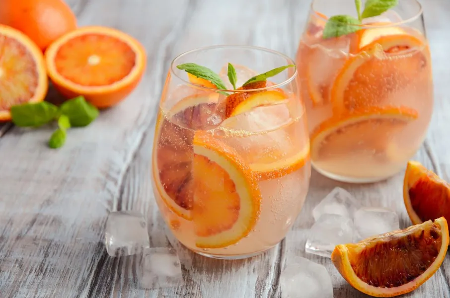 Cold Refreshing Drink With Blood Orange Slices Gettyimages 682897202  1 